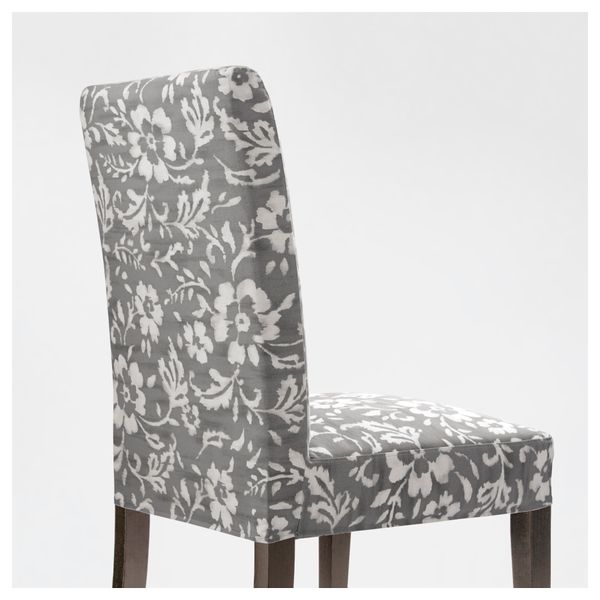 Стул ХЕНРИКСДАЛЬ, коричнево-чёрный, Ховстен серый/белый - фото 4