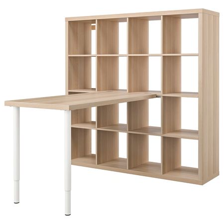KALLAX / LAGKAPTEN Стол, комбинация - белый/под беленый дуб 147x159x147 см