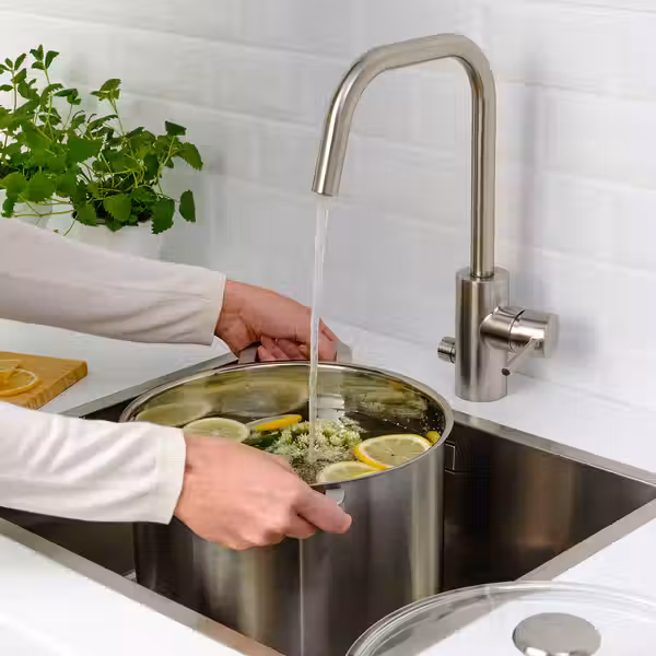 HEMKOMST ХЕМКОМСТ Кастрюля с крышкой - нержавеющ сталь/стекло 10 л - фото 3