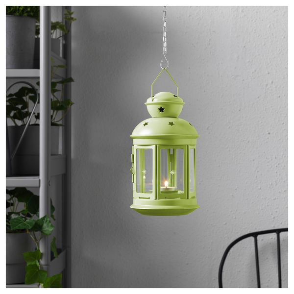 Фонарь для греющей свечи РОТЕРА, д/дома/улицы, светло-зеленый (21 см) - фото 2