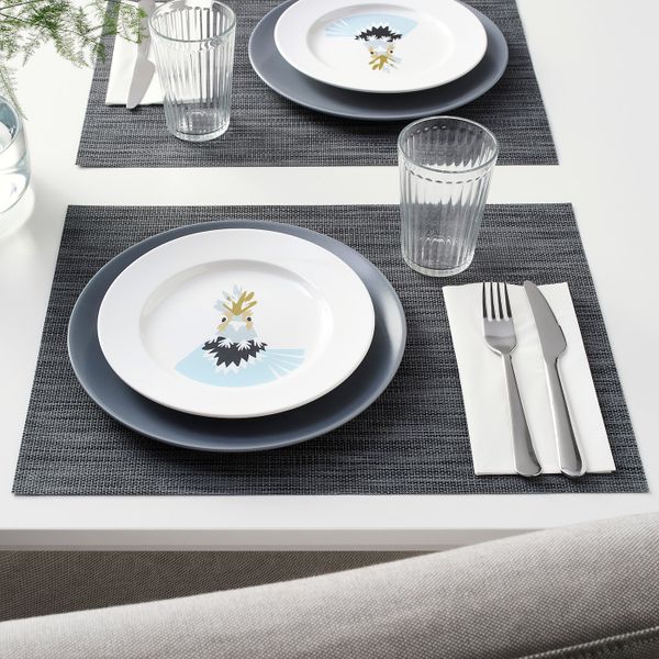 Тарелка десертная, белый куриный 21 см IKEA ХЕЛСТЕКТ 304.708.48 - схема-чертеж с размерами