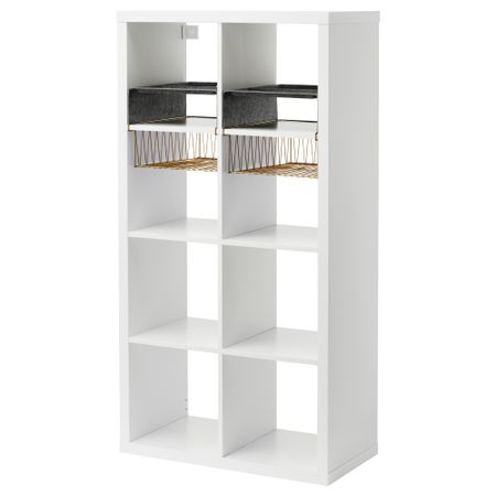 Стеллаж с 4 вставками КАЛЛАКС, белый (77x147 см)