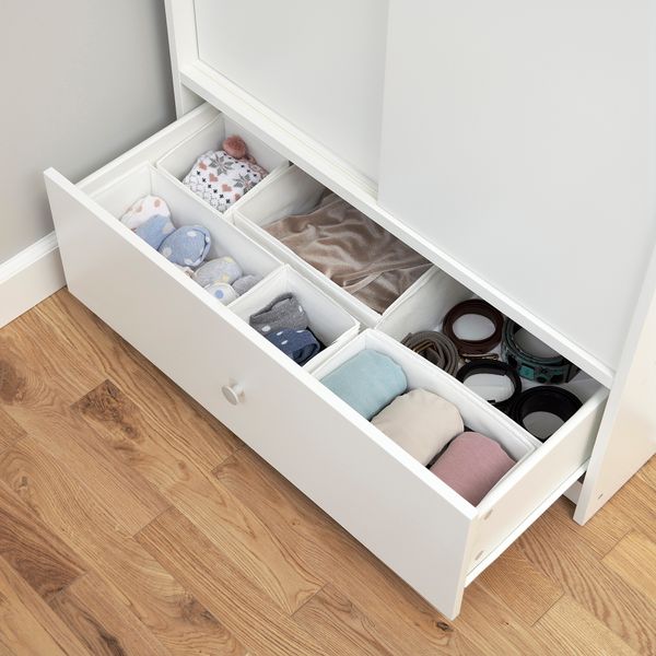 Гардероб с раздвижными дверями, белый, 80x191 см IKEA BRUKSVARA 805.758.81 - фото 5