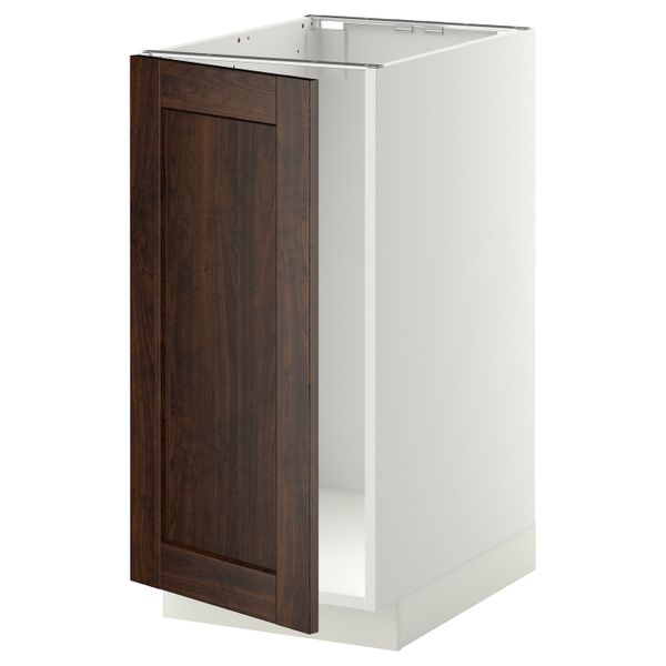 Напольный шкаф для мойки, мусорных конт, белый/Эдсерум коричневый 40x60 см IKEA METOD МЕТОД 792.267.32 - схема-чертеж с размерами