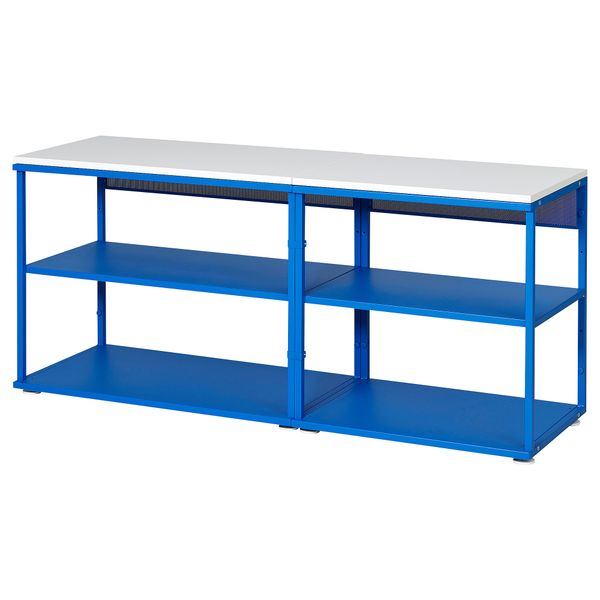 Открытый стеллаж, синий, 140x42x63 см IKEA PLATSA ПЛАТСАA ПЛАТСА 495.217.01 - фото 1