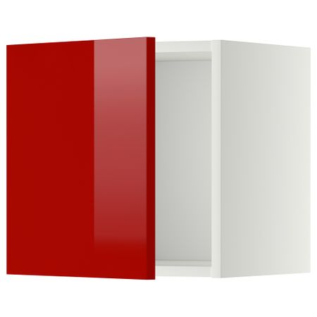 Шкаф навесной МЕТОД, белый, Рингульт красный