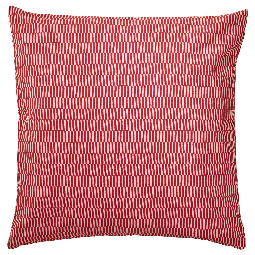 Подушка СТОКГОЛЬМ 2017, в полоску красный оранжевый, белый (50x50 см) - фото 1
