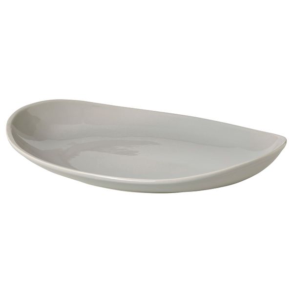 Блюдо, серый 47x36 см IKEA HÖSTKVÄLL ХЁСТКВЭЛЛ 604.975.54 - фото 1