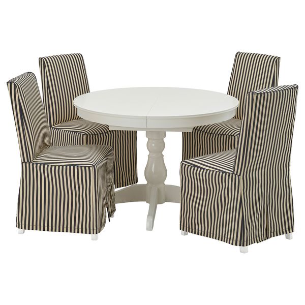 Стол и 4 стула IKEA INGATORP ИНГАТОРП, BERGMUND БЕРГМУНД 795.747.26 - фото 1