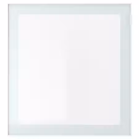 GLASSVIK Стеклянная дверь - белый/светло-зеленый прозрачное стекло 60x64 см