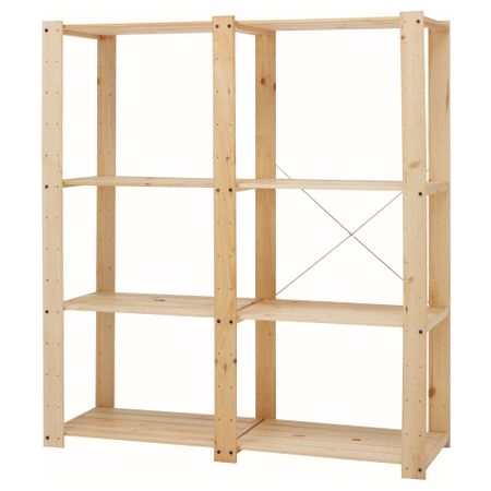 2 секции полок ГОРМ, хвойное дерево (160x55x174 см)