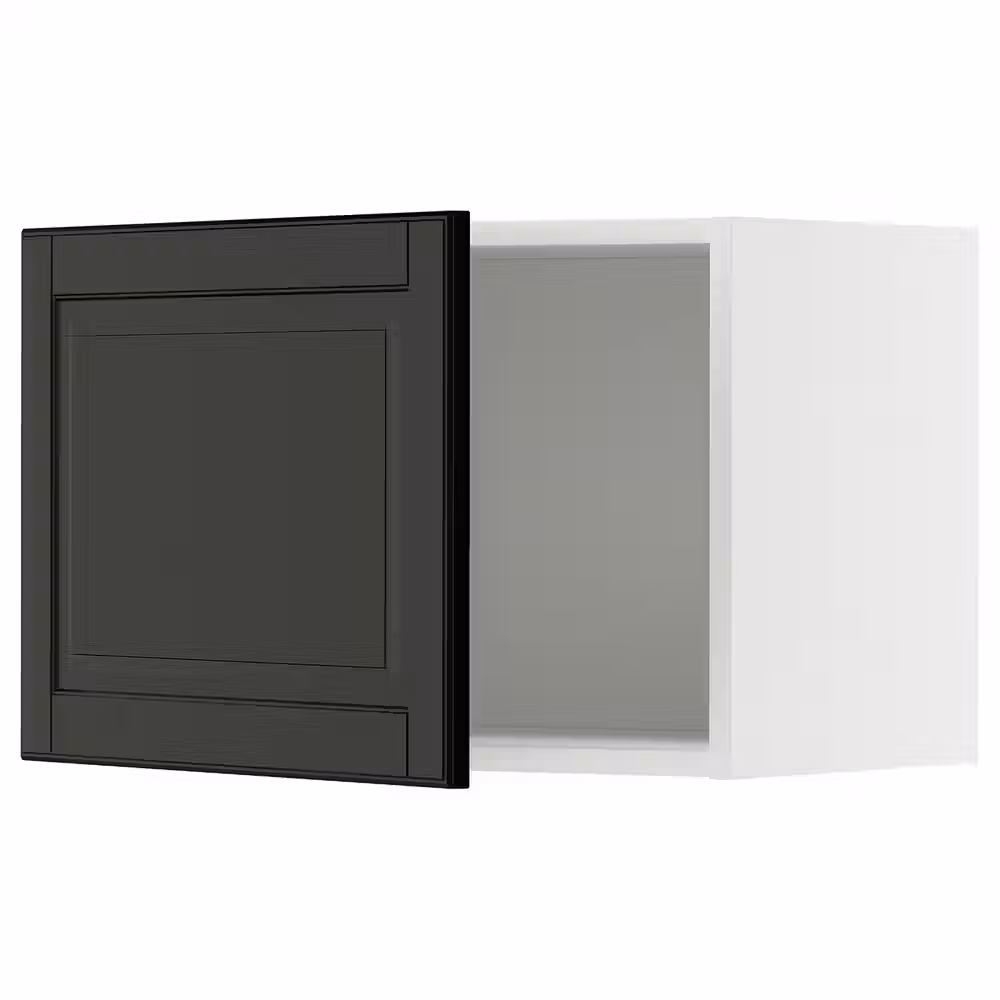 METOD Навесной шкаф - белый/Bodbyn чёрный 60x40 см - фото 1