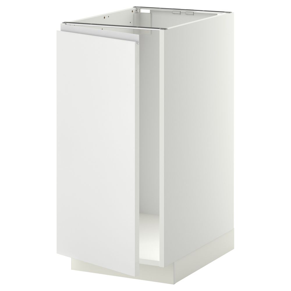 Напольный шкаф для мойки, мусорных контейнер МЕТОД, белый, Нодста белый (40x60 см) - схема-чертеж с размерами