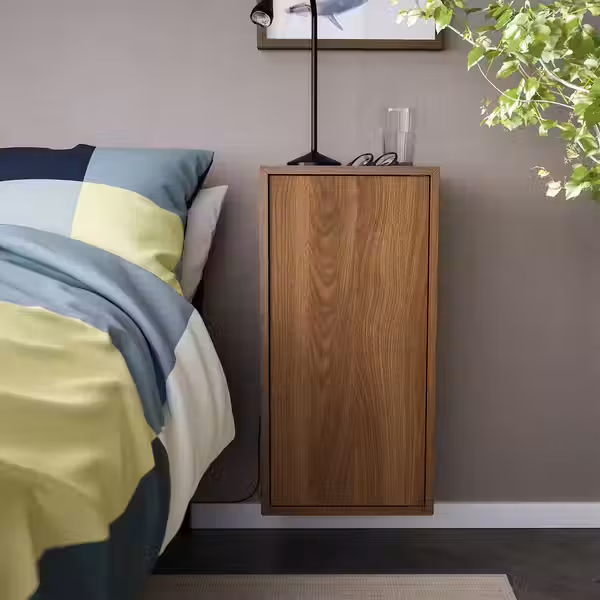 EKET Навесной шкаф с 1 полкой/дверцей - под грецкий орех 35x35x70 см - фото 2