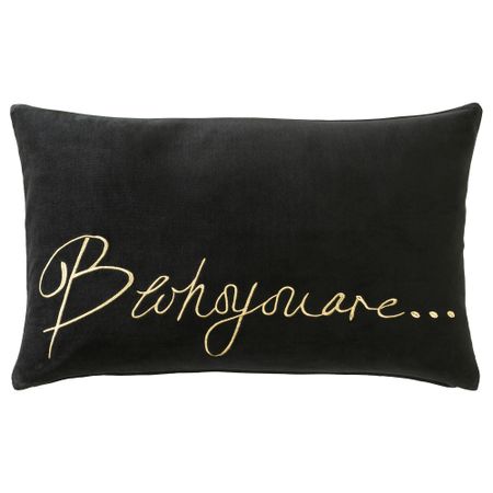 Чехол на подушку ОМЕДЕЛЬБАР, черный (65x40 см)