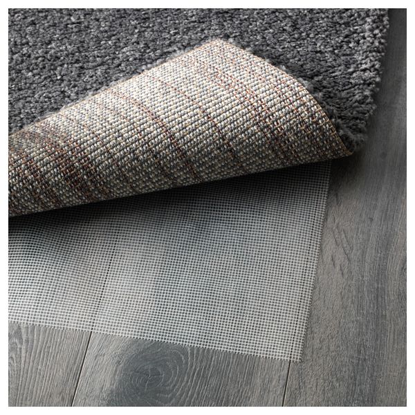 Ковер, длинный ворс САНДЕРУМ, серый, белый (200x200 см) - схема-чертеж с размерами