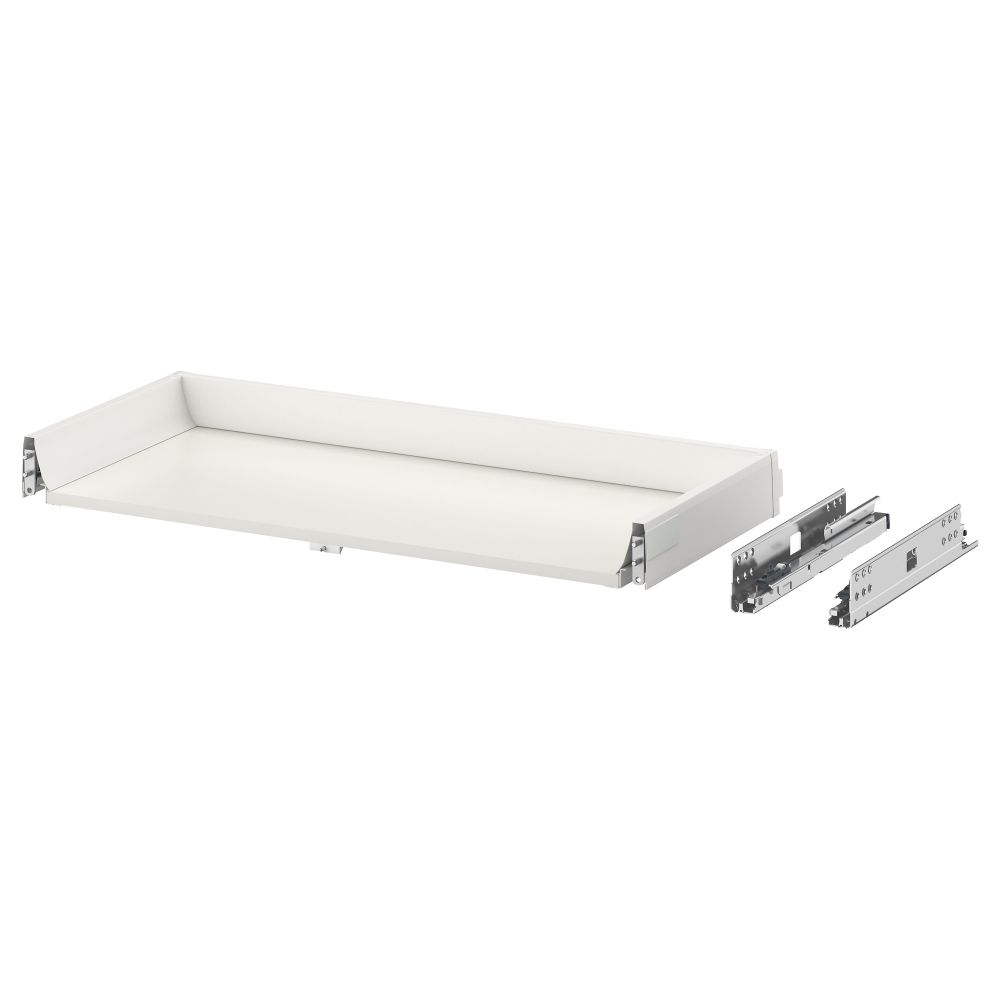 Низкий ящик с нажимным механизмом, белый, 80x37 см IKEA EXCEPTIONELL ЭКСЕПТИОНЕЛЛЬ 804.478.17 - фото 1