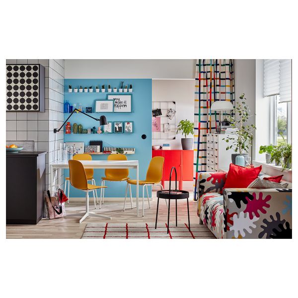 Рабочий стул, темно-желтый/Бальсбергет белый IKEA LEIFARNE ЛЕЙФ-АРНЕ 893.049.65 - фото 2