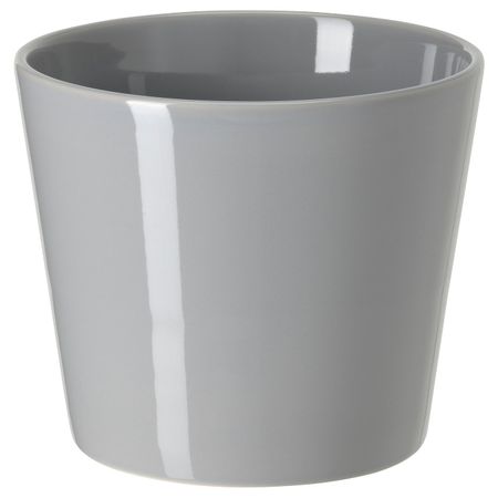 Кашпо, для дома, улицы серый 12 см IKEA SKOGSVINBÄR СКОГСВИНБЭР 405.084.50