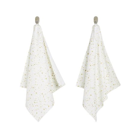 Полотенце кухонное, золотой с рисунком, белый, 50x50 см IKEA ВИНТЕРФЕСТ 204.322.58