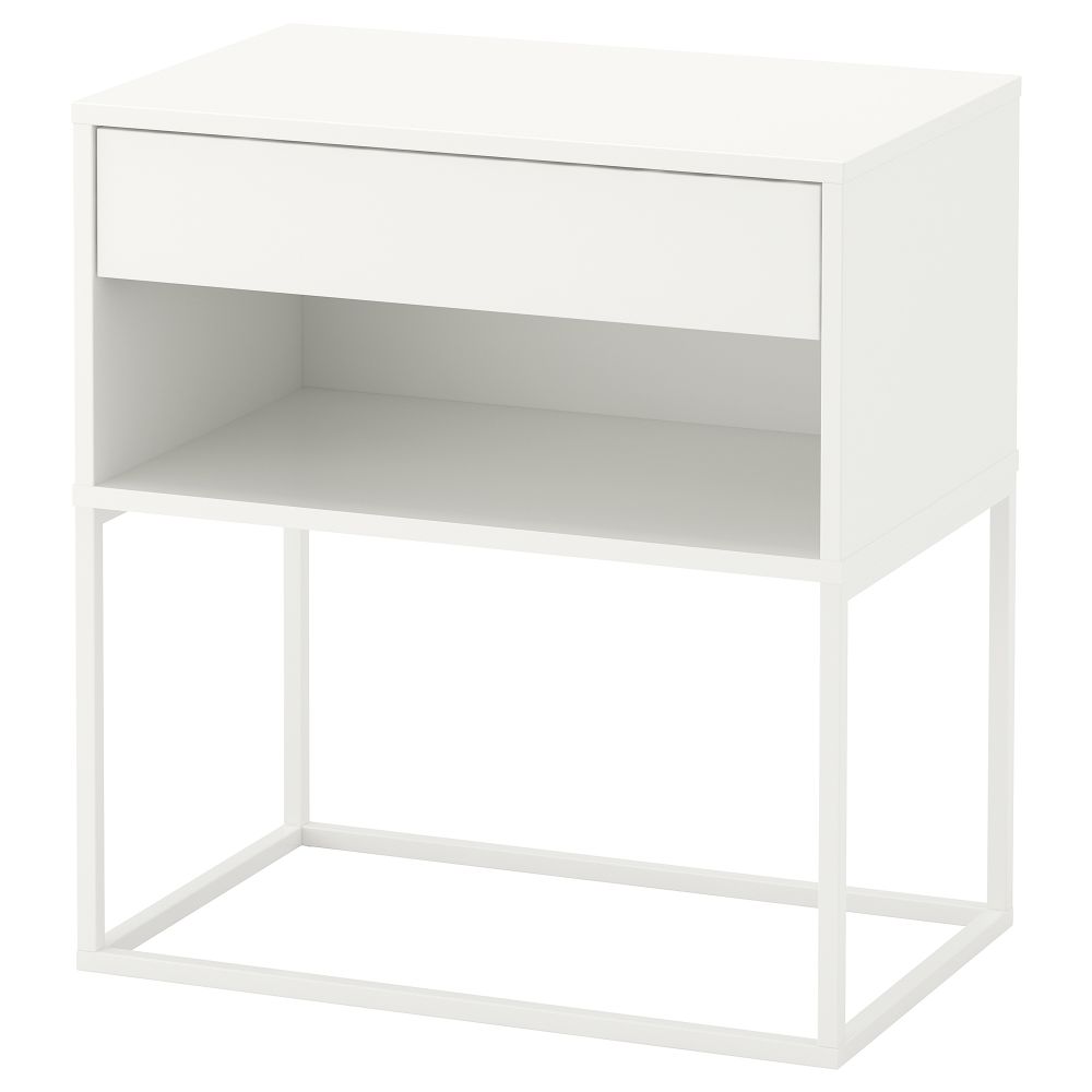 Тумба прикроватная, белый, 60x39 см IKEA VIKHAMMER ВИКХАММЕР 303.889.81 - фото 1