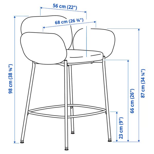 IKEA, дополнительный ракурс - схема-чертеж с размерами
