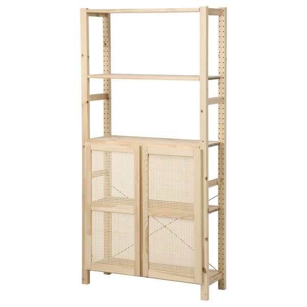 Стеллаж с дверцами, 89x30x179 см, сосна IKEA IVAR ИВАР 293.175.60 - фото 2