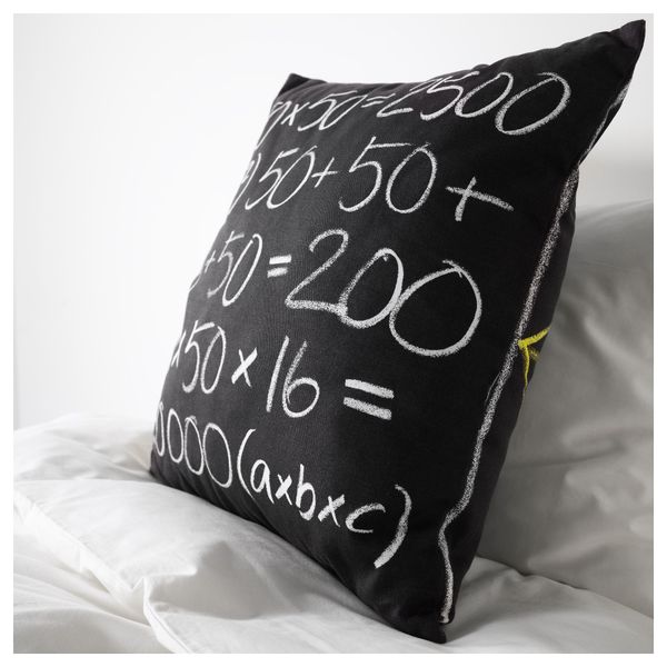 Подушка ФЮВВЛА, темно-серый (50x50 см) - схема-чертеж с размерами