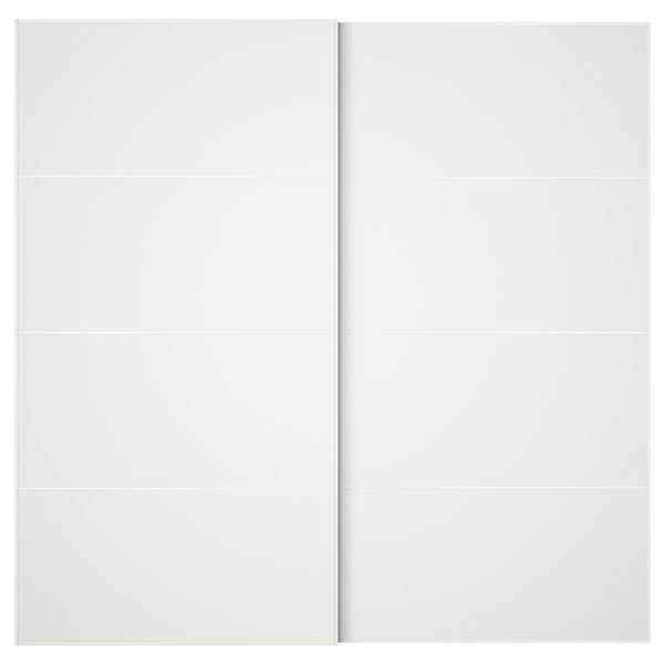 Пара раздвижных дверей МЕХАМН, белый - схема-чертеж с размерами