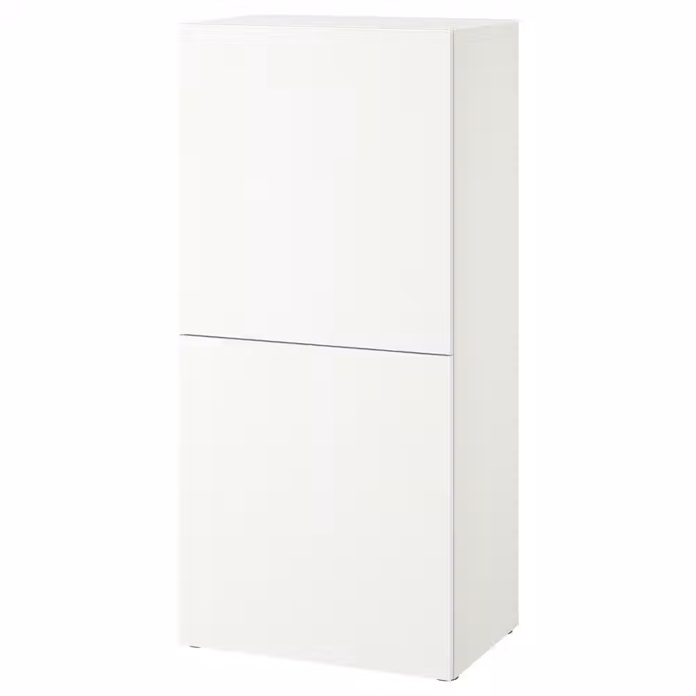 BESTÅ Стеллаж с дверьми - белый Lappviken/белый 60x42x129 см - фото 1