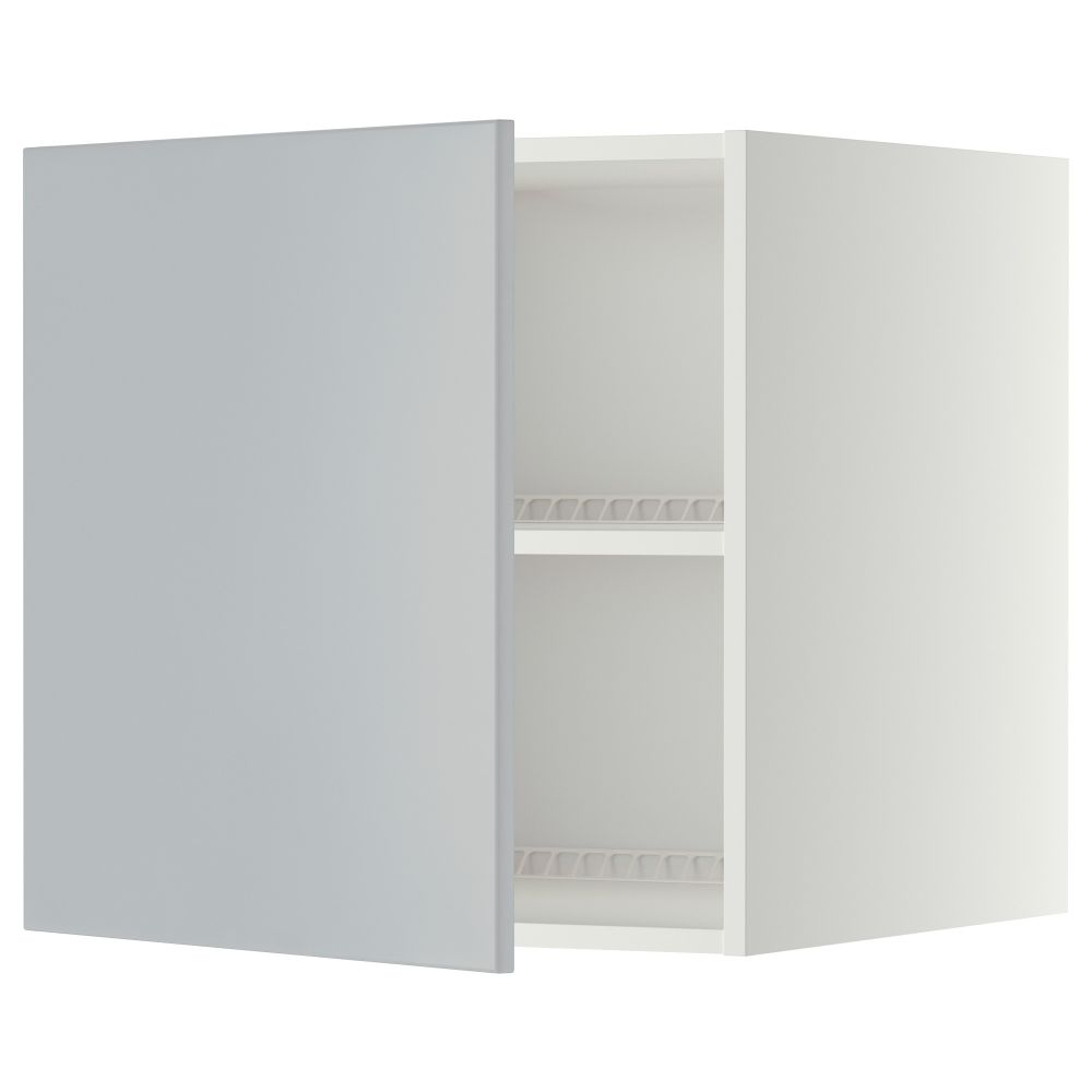 Верхний шкаф на холодильник, морозильник МЕТОД, белый, Веддинге серый - схема-чертеж с размерами