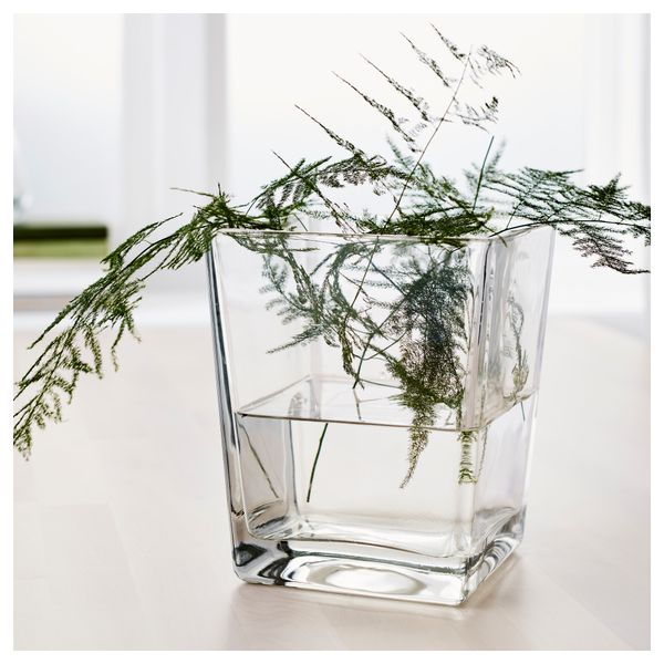 Ваза КАНИСТ, прозрачное стекло (17 см) - фото 2