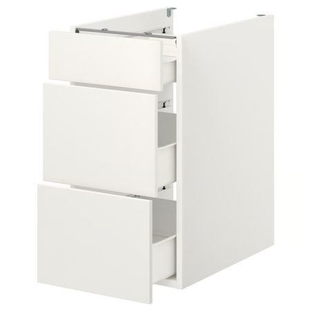 ENHET Напольный шкаф с 3 ящиками - белый 40x62x75 см