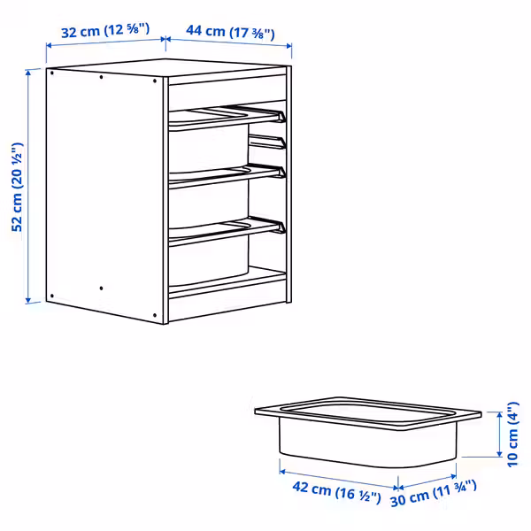 IKEA, дополнительный ракурс - схема-чертеж с размерами