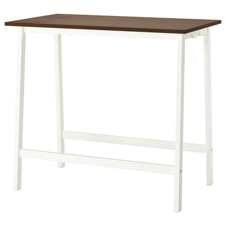 MITTZON Конференц-стол - шпон грецкого ореха/белый 120x68x105 см