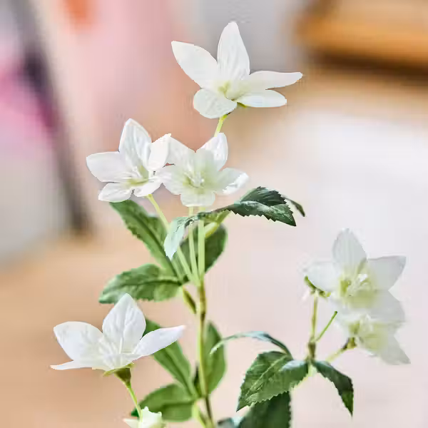 SMYCKA Цветок искусственный - д/дома/улицы Лизиантус/белый 60 см - схема-чертеж с размерами