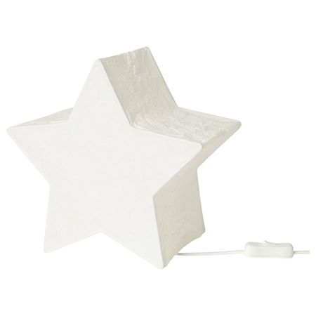 Лампа настольная, 25 см, в форме звезды, белый IKEA STRÅLA СТРОЛА 505.633.18