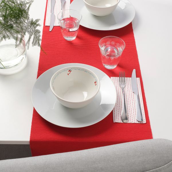 Дорожка настольная, красный, 35x130 см IKEA УТБЮТТ 904.282.05 - схема-чертеж с размерами