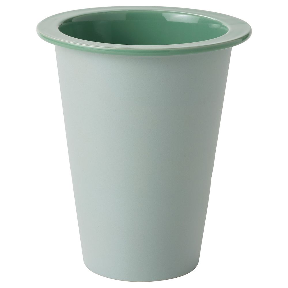 Кашпо, для дома, улицы зеленый 12 см IKEA FNITTRIG ФНИТТРИГ 204.795.33 - фото 1