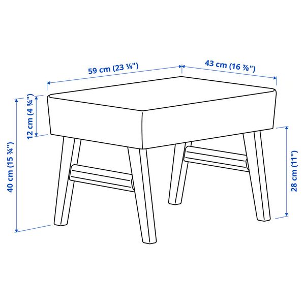 IKEA, дополнительный ракурс - схема-чертеж с размерами