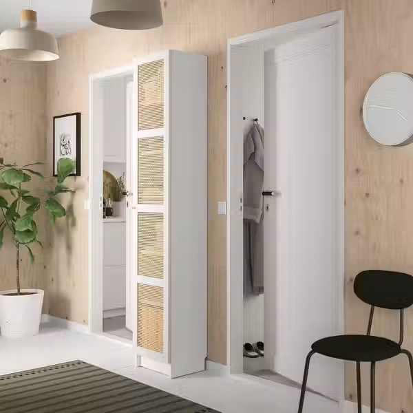 BILLY / HÖGADAL ХЁГАДАЛЬ Стеллаж с дверью - белый 40x30x202 см - фото 2