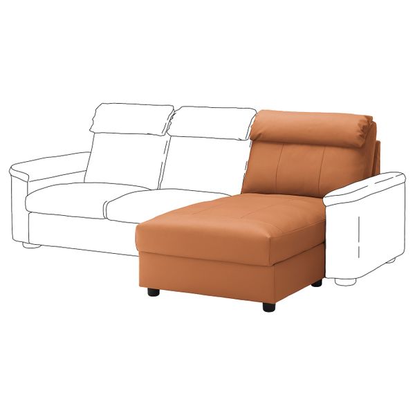Секция козетки, Гранн/Бумстад золотисто-коричневый IKEA LIDHULT ЛИДГУЛЬТ 604.132.05 - схема-чертеж с размерами
