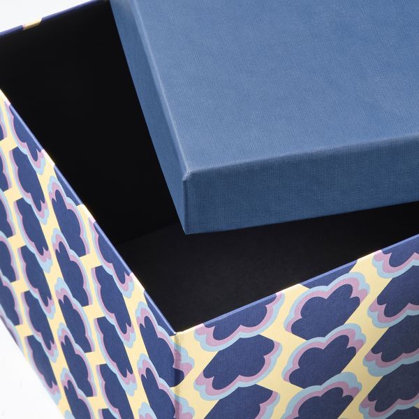 Коробка с крышкой, синий/с рисунком 18x25x15 см IKEA TJENA ТЬЕНА 004.678.47 - фото 6