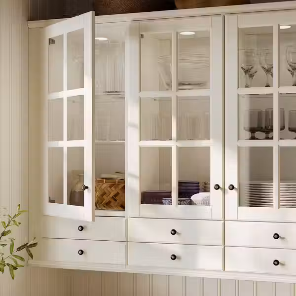 BODBYN Стеклянная дверь - белый с оттенком 40x60 см - фото 3