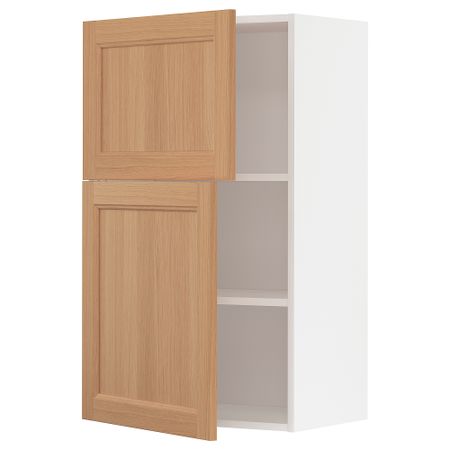 Навесной шкаф с полками, 2 дверцы, 60x100 см, белый IKEA METOD МЕТОД 094.380.25