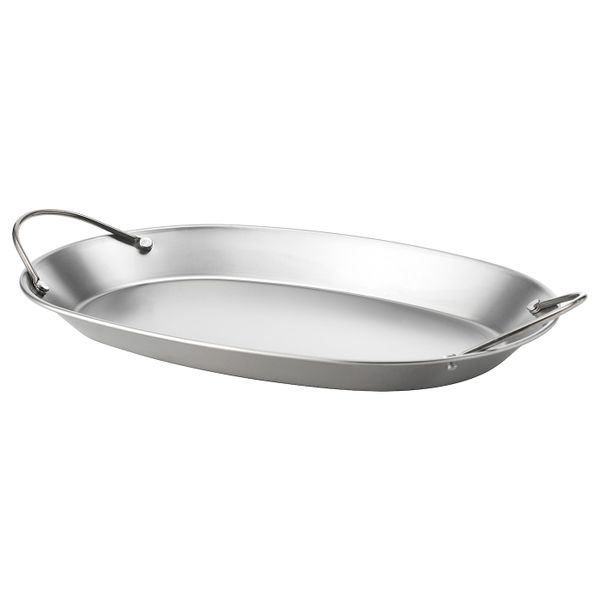 Поднос для барбекю, нержавеющая сталь 31x21 см IKEA GRILLTIDER ГРИЛЛЬТИДЕР 105.002.19 - фото 1