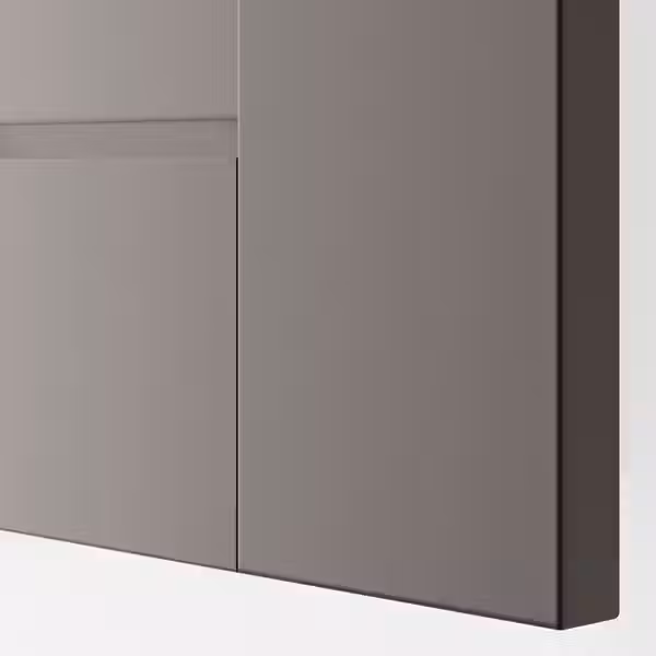 PAX / GRIMO Гардероб, комбинация - белый/Grimo серый 200x60x201 см - схема-чертеж с размерами