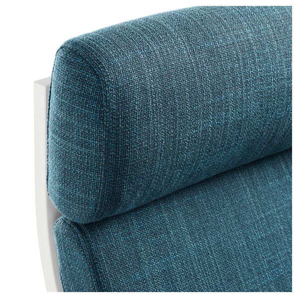 Кресло ПОЭНГ, белый, Хилларед темно-синий - фото 3