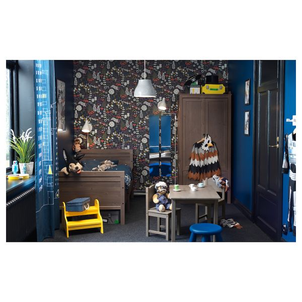 Раздвижная кровать с реечным дном, серо-коричневый, 80x200 см IKEA СУНДВИК 192.273.67 - фото 2