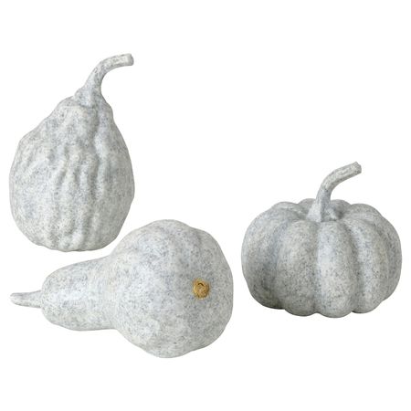 Декоративная тыква, 3 шт., серый IKEA HÖSTKVÄLL ХЁСТКВЭЛЛ 804.975.48